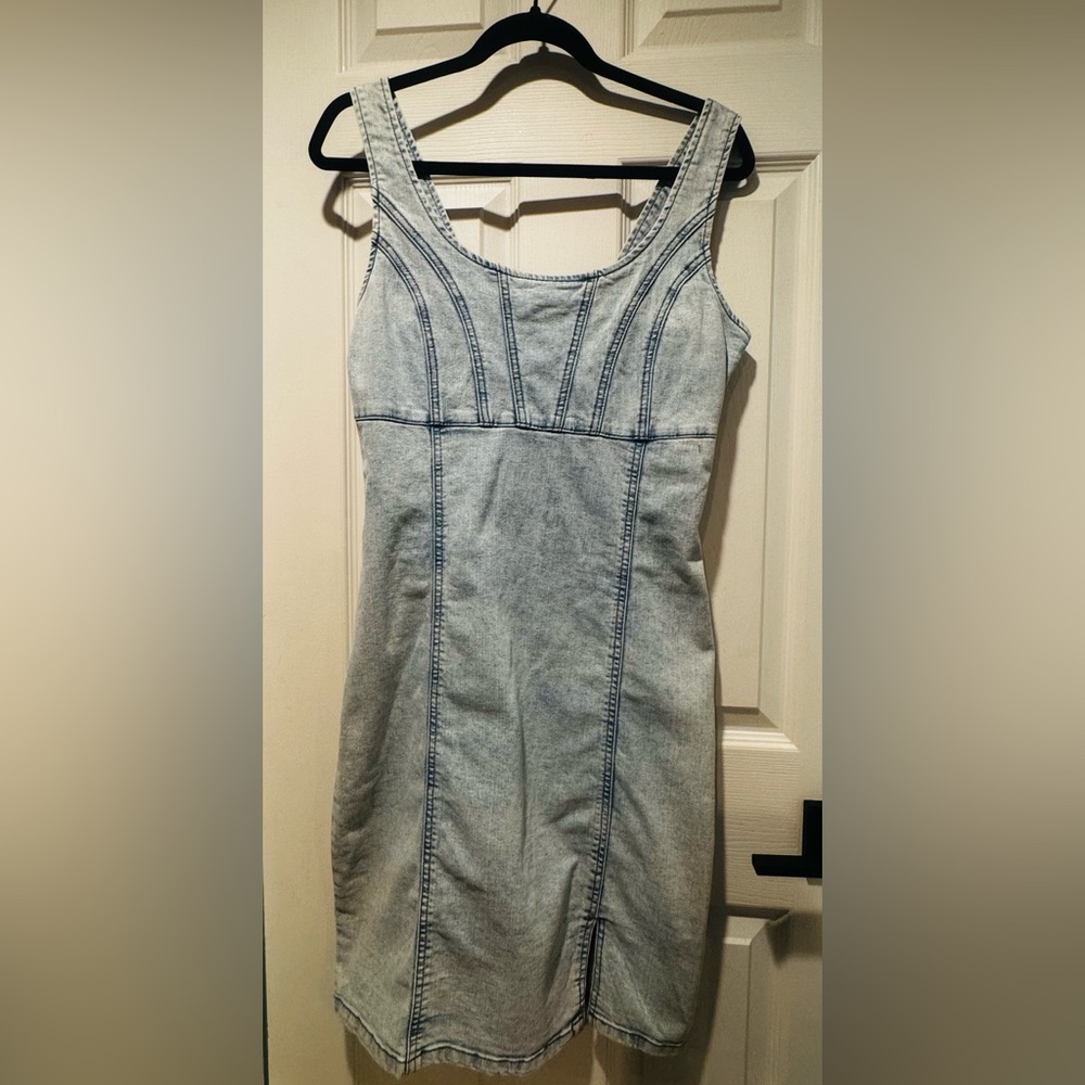 Sky Blue Denim Dress